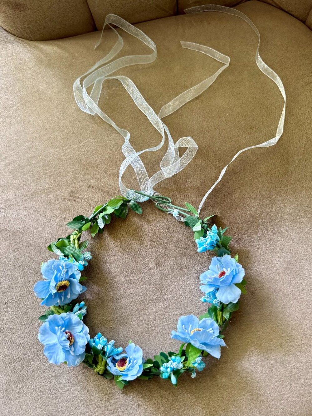 Flower Crown Headband Boho Floral Wedding Garland Headpiece Oktoberfest